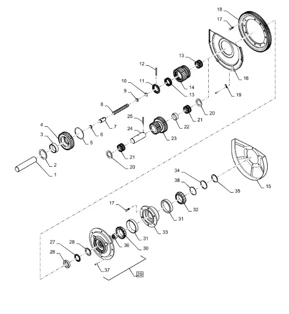 48194577 - Вал коробки отбора мощности